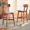 Baxton Studio Cameron Modern Grey Fabric and Walnut Brown Finished Wood 2-PC Counter Stool Set 176-11015-Zoro - alternate 3